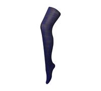 Sock Snob Women's 1 Pack Coloured 80 Denier Opaque Patterned Soft Tights in Dark Navy | Size: 8-10 Sock Snob Dark Navy 8-10