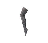 Sock Snob Women's 1 Pack Coloured 80 Denier Opaque Patterned Soft Tights in Grey | Size: 8-10 Sock Snob Grey 8-10