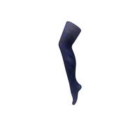Sock Snob Women's 1 Pack Coloured 80 Denier Opaque Patterned Soft Tights in Indigo | Size: 8-10 Sock Snob Indigo 8-10