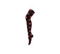 Sock Snob Women's 1 Pack Coloured 80 Denier Opaque Patterned Soft Tights in Red | Size: 8-10 Sock Snob Red 8-10