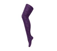 Sock Snob Women's 1 Pack Coloured 80 Denier Opaque Patterned Soft Tights in Violet | Size: 8-10 Sock Snob Violet 8-10