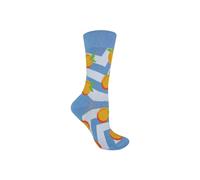 Sock Snob Women's 1 Pack Cotton Novelty Design Fruit Socks in Dark Blue | Size: 4-8 Sock Snob Dark Blue 4-8