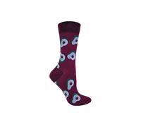 Sock Snob Women's 1 Pack Cotton Novelty Design Fruit Socks in Purple | Size: 4-8 Sock Snob Purple 4-8