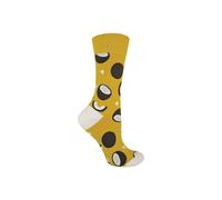 Sock Snob Women's 1 Pack Cotton Novelty Design Fruit Socks in Yellow | Size: 4-8 Sock Snob Yellow 4-8