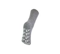 Sock Snob Women's 1 Pack Non Slip Cashmere Wool Slipper Bed Socks with Zzz Grips in Grey | Size: 4-8 Sock Snob Grey 4-8