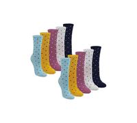 Sock Snob Women's 10 Pairs Multi Spot Socks - Soft Cotton Rich Polka Dot Everyday Socks | Size: 4-8 Sock Snob Multicolor 4-8