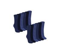 Sock Snob Women's 12 Pack 100% Cotton Soft Breathable Socks in Blue | Size: 4-8 Sock Snob Blue 4-8