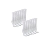 Sock Snob Women's 12 Pack 100% Cotton Soft Breathable Socks in White | Size: 4-8 Sock Snob White 4-8