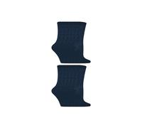 Sock Snob Women's 12 Pair Soft Cotton Colourful Casual Plain Dress Socks in Navy | Size: 9-12 Sock Snob Navy 9-12