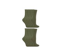 Sock Snob Women's 12 Pair Soft Cotton Colourful Casual Plain Dress Socks in Pale Green | Size: 12-3 Sock Snob Pale Green 12-3