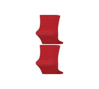 Sock Snob Women's 12 Pair Soft Cotton Colourful Casual Plain Dress Socks in Red | Size: 12-3 Sock Snob Red 12-3