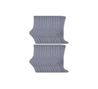 Sock Snob Women's 24 Pairs Plain Cotton Rich Dress Socks in Grey | Size: 4-7 Sock Snob Grey 4-7
