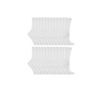 Sock Snob Women's 24 Pairs Plain Cotton Rich Dress Socks in White | Size: 4-7 Sock Snob White 4-7