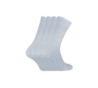 Sock Snob Women's 4 Pack Luxury Bamboo Crew Dress Socks in White | Size: 4-8 Sock Snob White 4-8