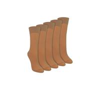 Sock Snob Women's 5 Pack Ankle High Pop Socks 15 Denier Lightweight Sheer Socks in Beige | Size: 4-8 Sock Snob Beige 4-8