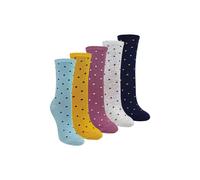 Sock Snob Women's 5 Pairs Multi Spot Socks - Soft Cotton Rich Polka Dot Everyday Socks | Size: 4-8 Sock Snob Multicolor 4-8