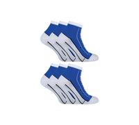 Sock Snob Women's 6 Pair Novelty Funny Lace Up Socks That Look Like Shoes in Blue | Size: 4-7 Sock Snob Blue 4-7