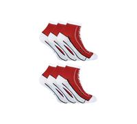 Sock Snob Women's 6 Pair Novelty Funny Lace Up Socks That Look Like Shoes in Burgundy | Size: 4-7 Sock Snob Burgundy 4-7