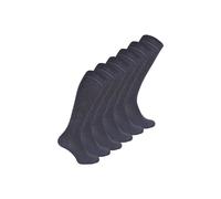 Sock Snob Women's 6 Pairs Long Bamboo Socks | Knee High Plain & Patterned Design Socks in Grey | Size: 4-7 Sock Snob Grey 4-7