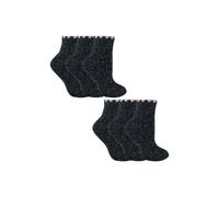 Sock Snob Women's 6 Pairs Short Alpaca Wool Moisture Wicking Socks in Black | Size: 4-8 Sock Snob Black 4-8