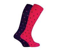 Sock Snob - Womens Long Knee High Bamboo Socks | 2 Pair Pack | Plain & Patterned | Gift for Ladies