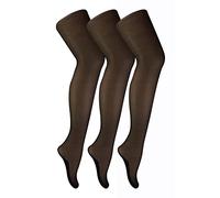 3 Pair 40 Denier Seamed Ultra Sheen Tights with Line Up the Back - Black / 8-14