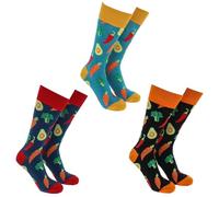 Sock Society Fruit & Vegetable Collection of Funky and Fun Socks - Westie, Paw Prints, Kitty Kat & More! (UK, Alpha, One Size, Regular, Regular, Veggies)