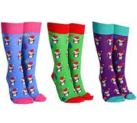 Sock Society Pack Of 3 Novelty Unisex Socks (Xmas Penguin)