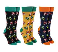 Sock Society Travel & Vehicle Collection of Funky and Fun Socks - Bicycle, Trucks, Diggers, Boats, Camper Vans & More! (UK, Alpha, One Size, Regular, Regular, Tractor)