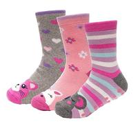 Sock Stack 3 Pairs Boys Girls Kids Slipper Socks Non Slip Super Soft Thermal Warm Winter Socks With Non-Skid Grippers for Ultimate Comfort and Safety, Unicorn Cat Koala 6-8