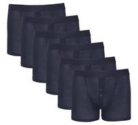 Sock Stack 6 Pairs Mens Boxer Short Ribbed Boxers Cotton Stretch Boxershorts Underwear Black MB09- LARGE