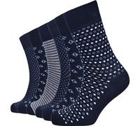 Sock Stack 6 Pairs Mens Gentle Socks Soft Top Cotton Non Elastic Diabetic Loose Grip Sock Size 6-11, Navy Mix