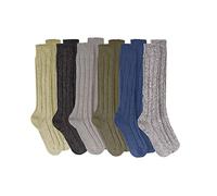 Sock Stack 6 Pairs Of Mens Chunky Long Wool Socks Thick Heavy Duty Knee Length Work Boot Sock Size 6-11