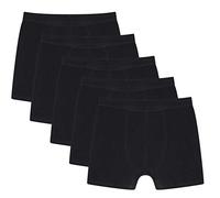 Sock Stack Boxer Shorts Mens Organic Cotton Boxershorts Comfort Fit Black Button Free Boxers Trunks Underwear Pack Of 5, Large Black