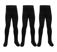 Sock Stack Heatwave Pack of 3 Girls Black Thermal Tights for Kids Heat Insulating Warm Soft Feel All Day Comfort Winter Wear, 5-6 Years
