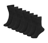 Sock Stack Men’s Cosy Socks 4 Pairs Ultra Soft Warm & Fluffy Winter Black Sleep bed Sock with Thermal Insulation for Indoor Loungewear UK Size 6-11
