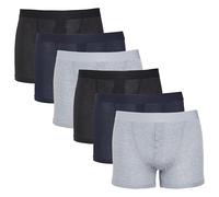 Sock Stack Mens Boxer Short Boxers Cotton Stretch Boxershorts Underwear For Men 6 Pairs, Black Navy Grey-Large MB09