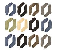 Sock Stack Men's Plain 100% Cotton Socks, Seam Free Toe Dress Socks, Size 6-11, Pack Of 12, Assorted