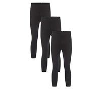 Sock Stack Pack Of 3 Men's Thermal Long Johns Winter Baselayer Pants Thermals Warm Underwear, X Large Black