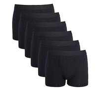 Sock Stack Pack Of 6 Mens Boxers Lycra Boxershorts Comfort Fit Underpants Waistband Boxer Short Underwear For Men MB03 (UK, Alpha, L, Regular, Regular, Black)