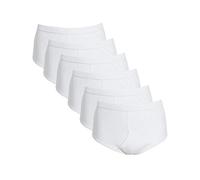 Sock Stack Pack Of 6 Mens Organic Cotton Briefs Underpants 100% Pure Cotton Trad Sports Underwear, White 5X Large