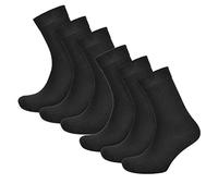 Sock Stack Pack of 6 Womens Design Socks Easy Care Every Day Socks, Black, 4-7