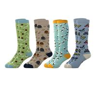 Sock Stack Women’s Wellington Socks 4 Pack Long Welly Socks Outdoor Warm Durable & Soft Fit UK Size 4-8, Garden Bugs