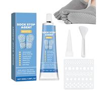 Sock Stop Agent - Sock Stop Non Slip 3D Fabric Textile Liquid Paint | 50ml White Anti-Slip Soft Glue Transparent Fabric Paint Washable for Non-slip Socks, Bath Mats & More