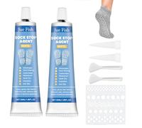 Sock Stop Glue 2 Pcs, Sock Stop Non Slip Glue Clear 100ml, Sock Blockers Waterproof Fabric Paint for Non-Slip Socks, Pet Socks, Hangers, Carpets, Bathroom Mats Odorless and Washable