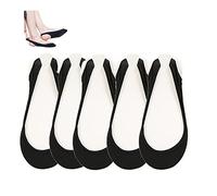 Sock - Style Ball Of Foot Cushions For Women's, Ball Of Forefoot Foot Support Relief, Metatarsal Pads Women's Relieving Foot Fatigue, No Show Sock Invisible Ultra Low Cut Socks Non Slip (Black)
