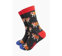 Sock Talk Men's Bulldog Bamboo Socks - Black | Size: 7-11 Sock Talk Black 7-11
