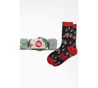 Sock Talk Men's Christmas Trees Bamboo Socks Xmas Cracker Gift Tree Decoration | Size: 7-11 Sock Talk Multicolor 7-11