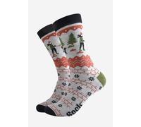 Sock Talk Men's Dog Walking Bamboo Socks - Grey/Green in Green | Size: 7-11 Sock Talk Green 7-11