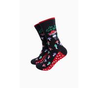 Sock Talk Men's Fun Guy Mushroom Combed Cotton Novelty Socks in Black | Size: 7-11 Sock Talk Black 7-11